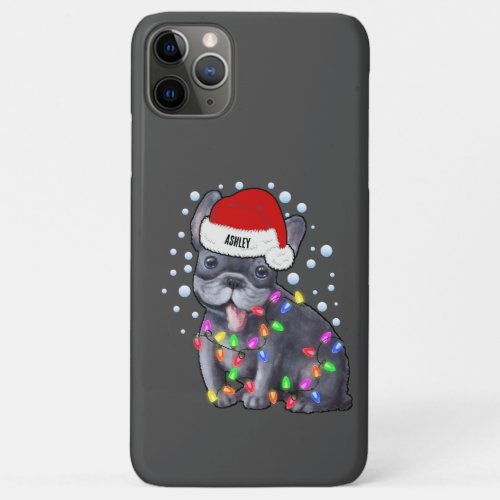 Christmas Light With French Bulldog Dog Vibe iPhone 11 Pro Max Case