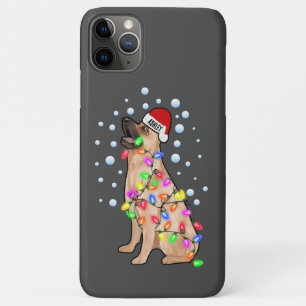 Christmas Light With German Shepherd Dog Vibe iPhone 11 Pro Max Case