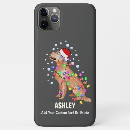 Christmas Light With Golden retriever Dog Vibe iPhone 11 Pro Max Case