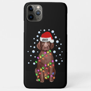 Christmas Light With Labrador Retriever Dog Vibe iPhone 11 Pro Max Case