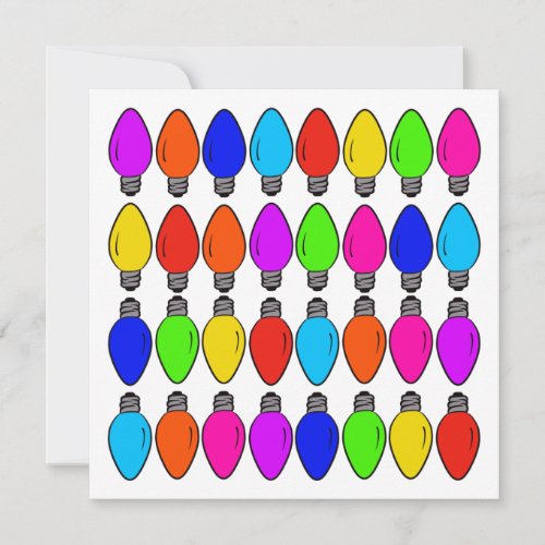 Christmas Lightbulbs Pattern Card