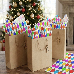 Christmas Lightbulbs Pattern Tissue Paper