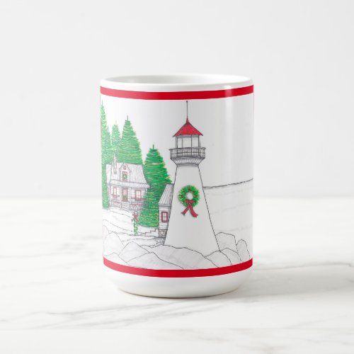 Christmas Lighthouse 2 Coffee Mug