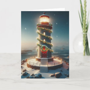  Christmas Lighthouse Greeting Cards
