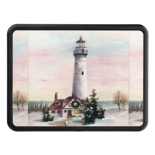 Christmas Lighthouse Trailer Hitch Cover