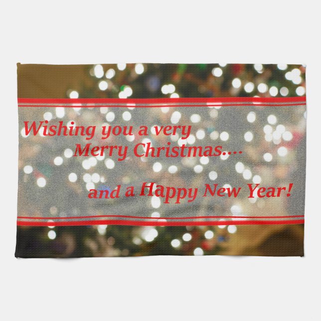 Christmas Lights Abstract Towel (Horizontal)
