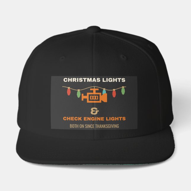 Christmas Lights and Check Engine Lights, Funny Me Visor (Front)