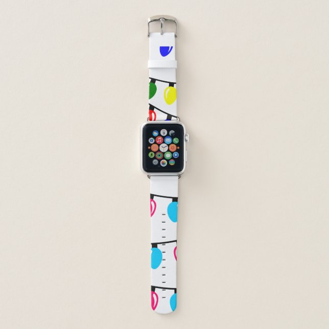 Christmas Lights Apple Watch Band (Front)