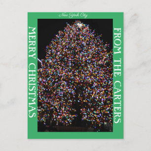 CHRISTMAS LIGHTS AT THE ROCK CHRISTMAS HOLIDAY POSTCARD