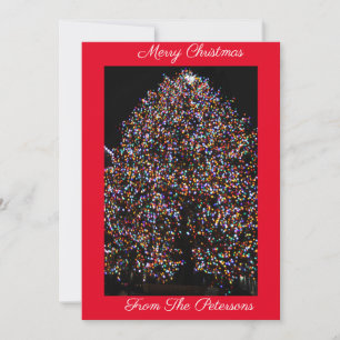 CHRISTMAS LIGHTS AT THE ROCK CUSTOM MERRY XMAS HOLIDAY CARD