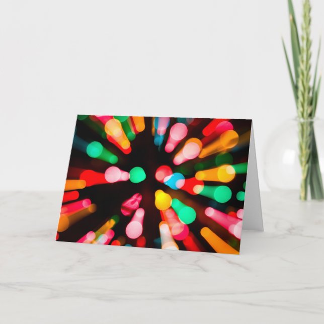 Christmas Lights At Warp Speed Holiday Card (Front)