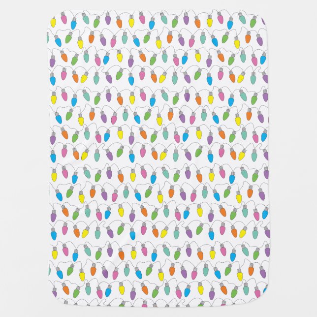 Christmas lights baby blanket (Front)