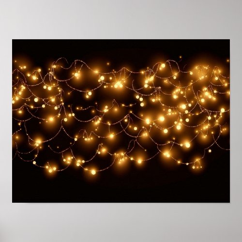 Christmas lights background  poster