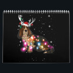 christmas lights basset hound dog calendar<br><div class="desc">christmas lights basset hound dog</div>