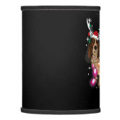 christmas lights basset hound dog lamp shade (Left)