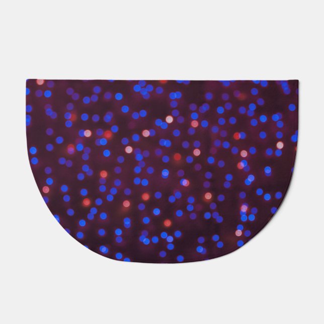 Christmas lights, blurred, festive background. doormat (Front)