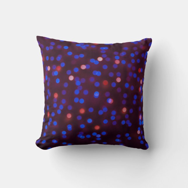 Christmas lights, blurred, festive background. throw pillow (Front)