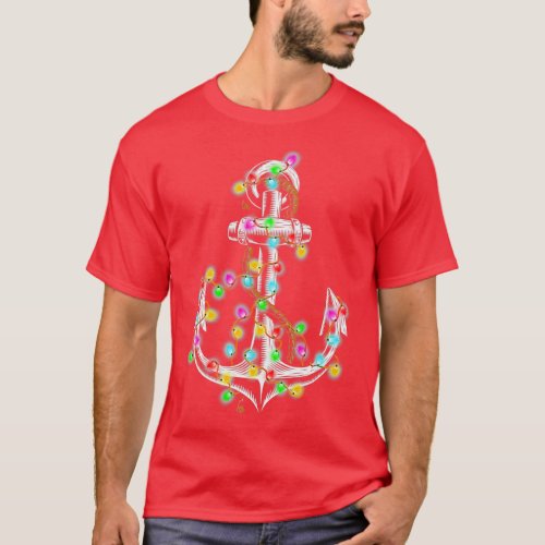 Christmas Lights Boating Sailing Cruise Boat Gifts T_Shirt