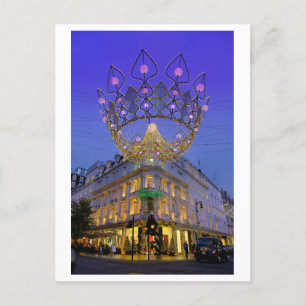 Christmas Lights, Bond Street, London Postcard