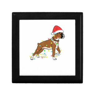 Christmas Lights Boxer Dog Lover Funny Gift  Gift Box
