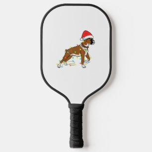 Christmas Lights Boxer Dog Lover Funny Gift  Pickleball Paddle