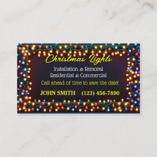 Christmas Lights Business Cards