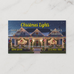 Christmas Lights Business Cards