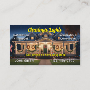 Christmas Lights Business Cards