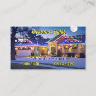Christmas Lights Business Cards