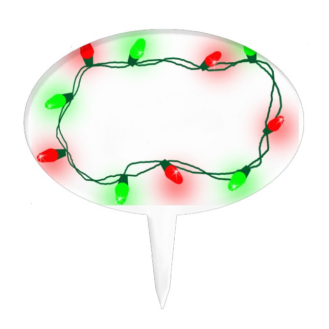 Christmas Lights Cake Topper (Front)