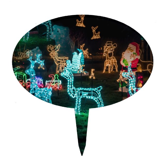 christmas lights cake topper (Front)