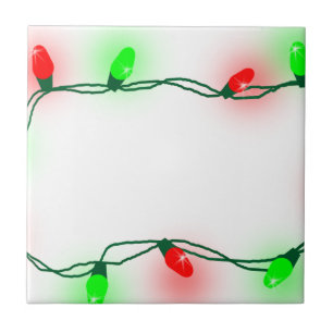 Christmas Lights Ceramic Tile