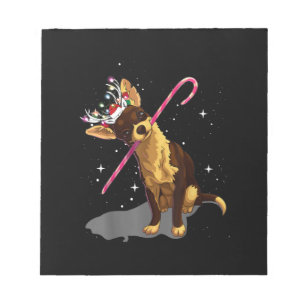 christmas lights chihuahua notepad