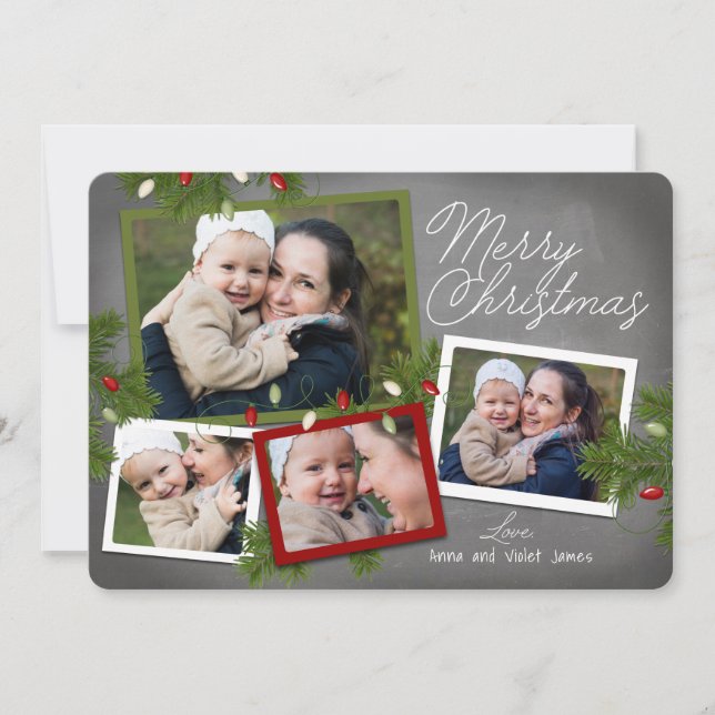 Christmas Lights | Christmas Photo Card (Front)