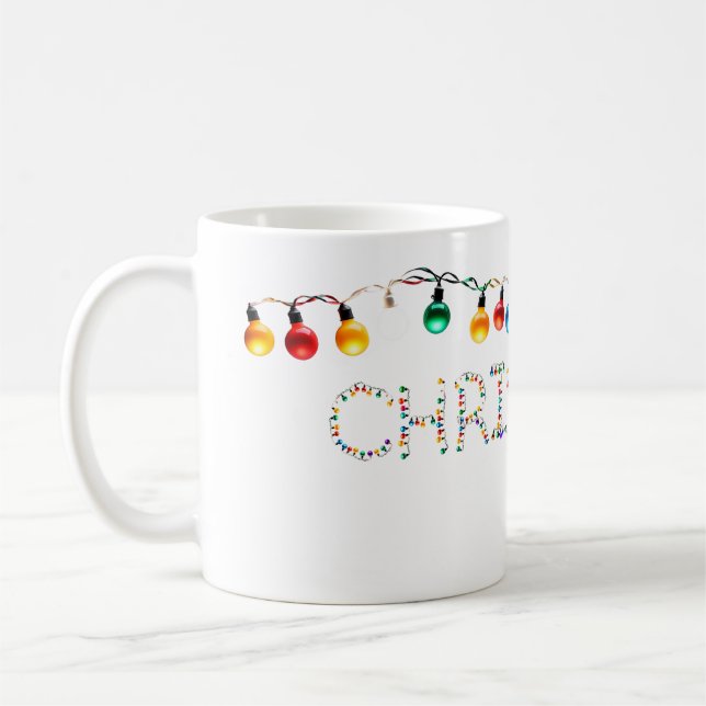 Christmas Lights Coffee Mug (Left)