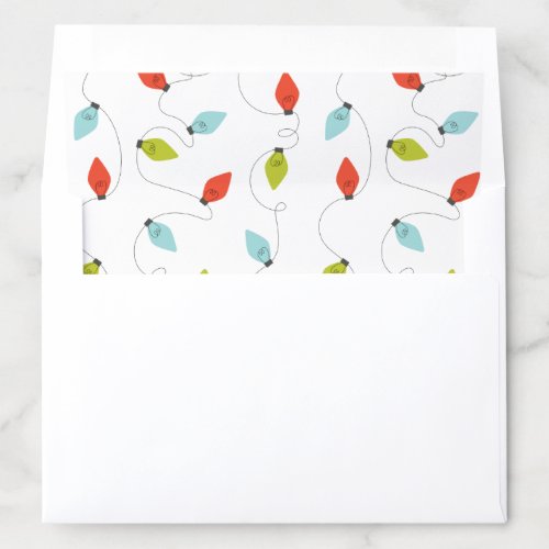 Christmas lights colorful Christmas holiday Envelope Liner