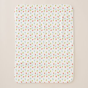 Christmas lights colorful holiday blanket