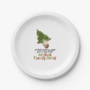 Christmas Lights Cow Lovers Classic T-Shirt Paper Plates