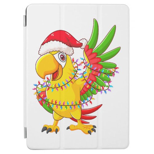 Christmas Lights Crow Wearing Xmas Hat _ Funny Cro iPad Air Cover