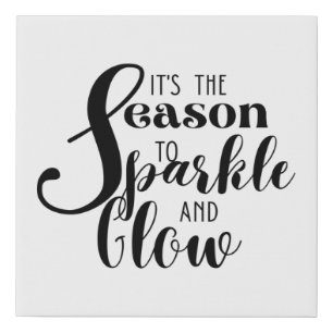 Christmas Lights Day Quote with Black Texts Faux Canvas Print