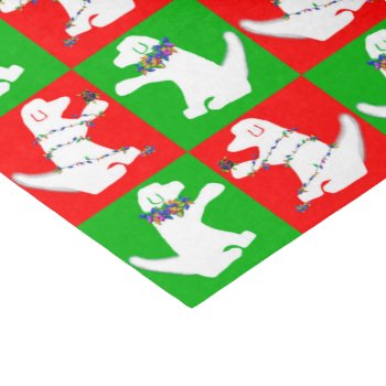 Christmas Lights Dog Tissue Paper by SPKCreative at Zazzle