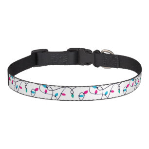Christmas Lights Doodle Pet Collar