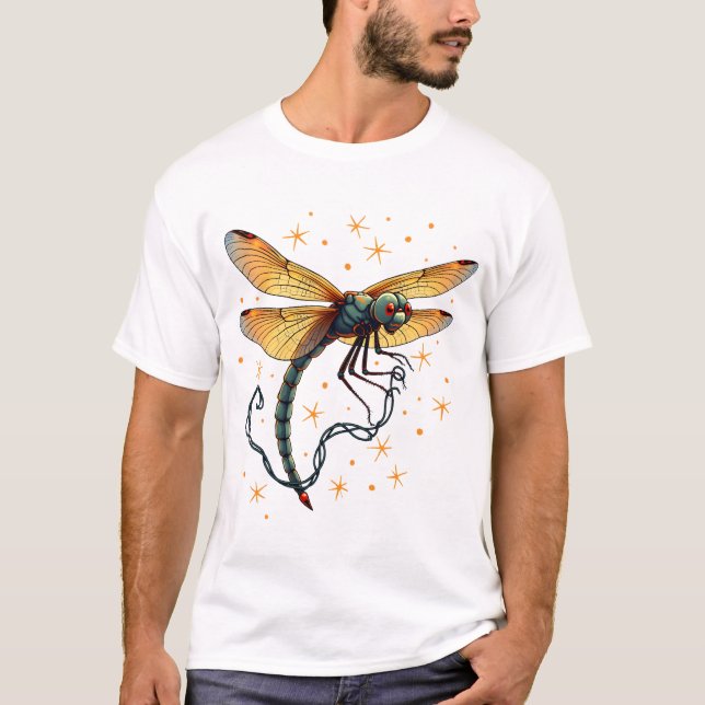 Christmas Lights Dragonfly T-Shirt (Front)