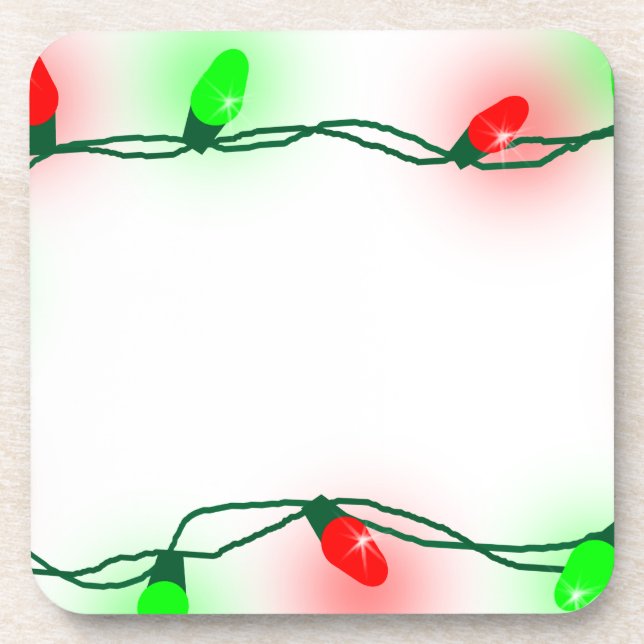 Christmas Lights Drink Coaster (Front)