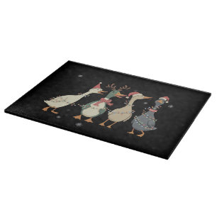 Christmas Lights Ducks Funny Animals Farm Lover Cutting Board