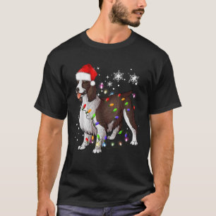 Christmas Lights English Springer Spaniel Dog T-Shirt