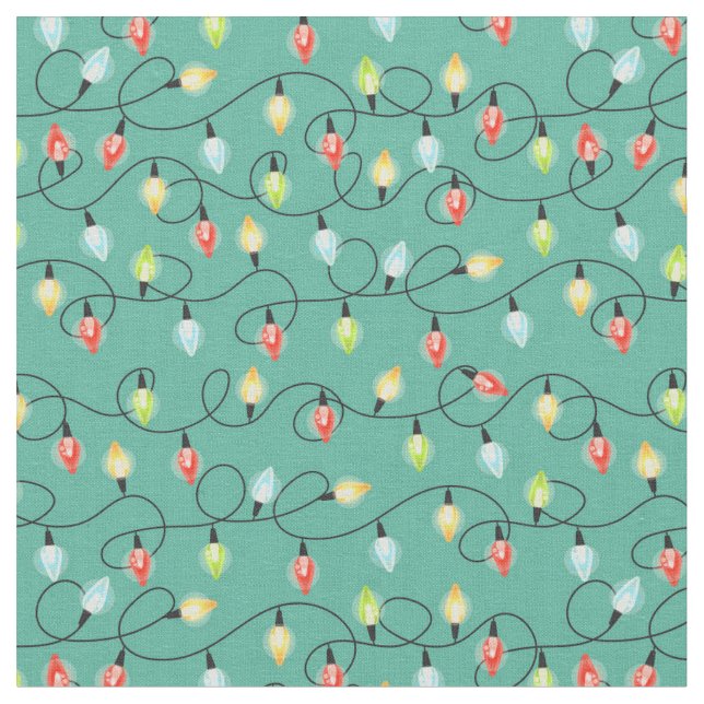 Christmas Lights Fabric (Close Up)