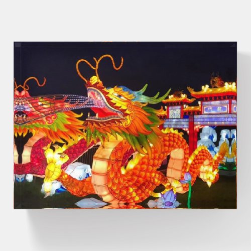 Christmas Lights Festival Chinese Dragon Lantern Paperweight