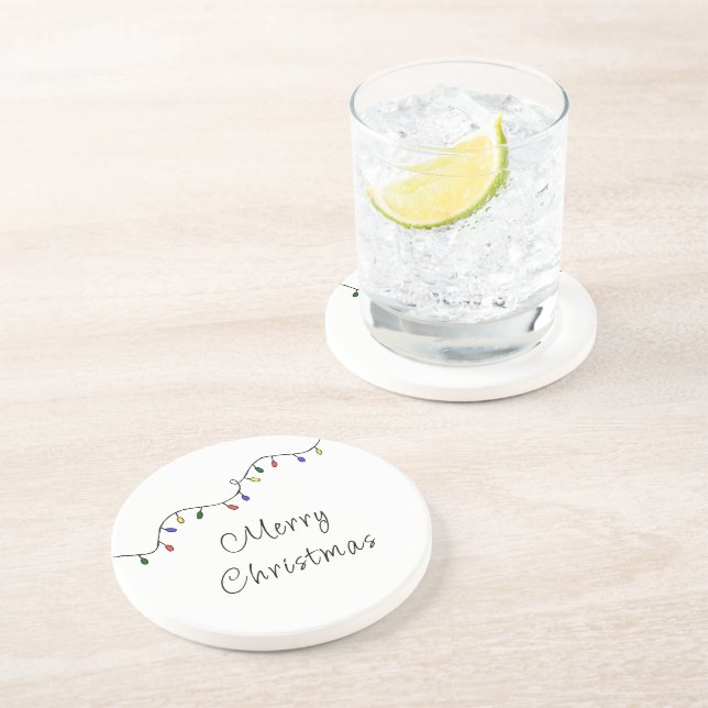 Christmas Lights Festive Retro Holiday    Coaster (Side)