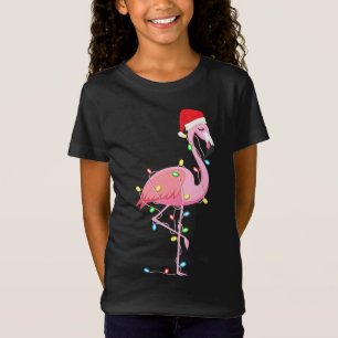 Christmas Lights Flamingo Lover Funny Xmas Gift T-Shirt